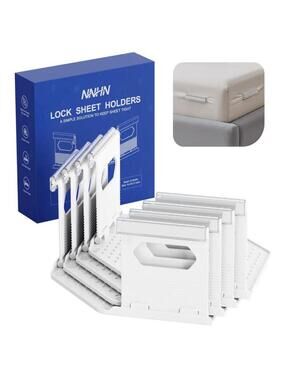 Lock Sheet Holders Keep Sheets Firm & Tight - Heavy Duty Bed Sheet Holder Straps